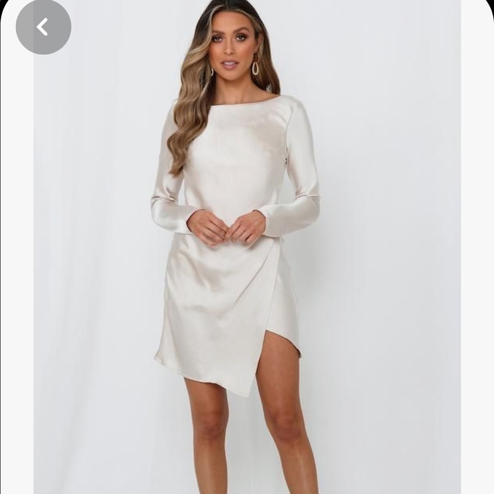 Hello Molly satin champagne dress